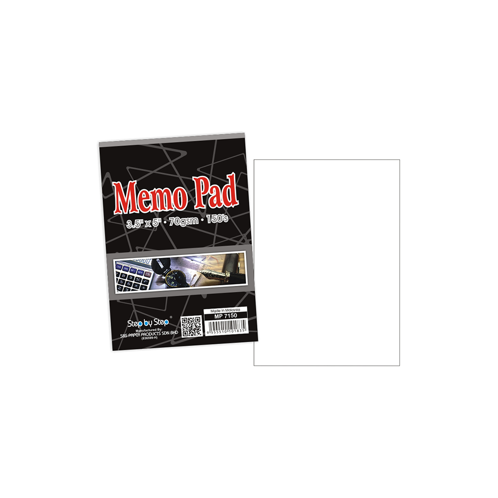 (MP 7150)  3½" x 5" Memo Pad